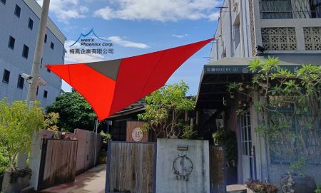 Custom PVC Sail Shade for Café Patio